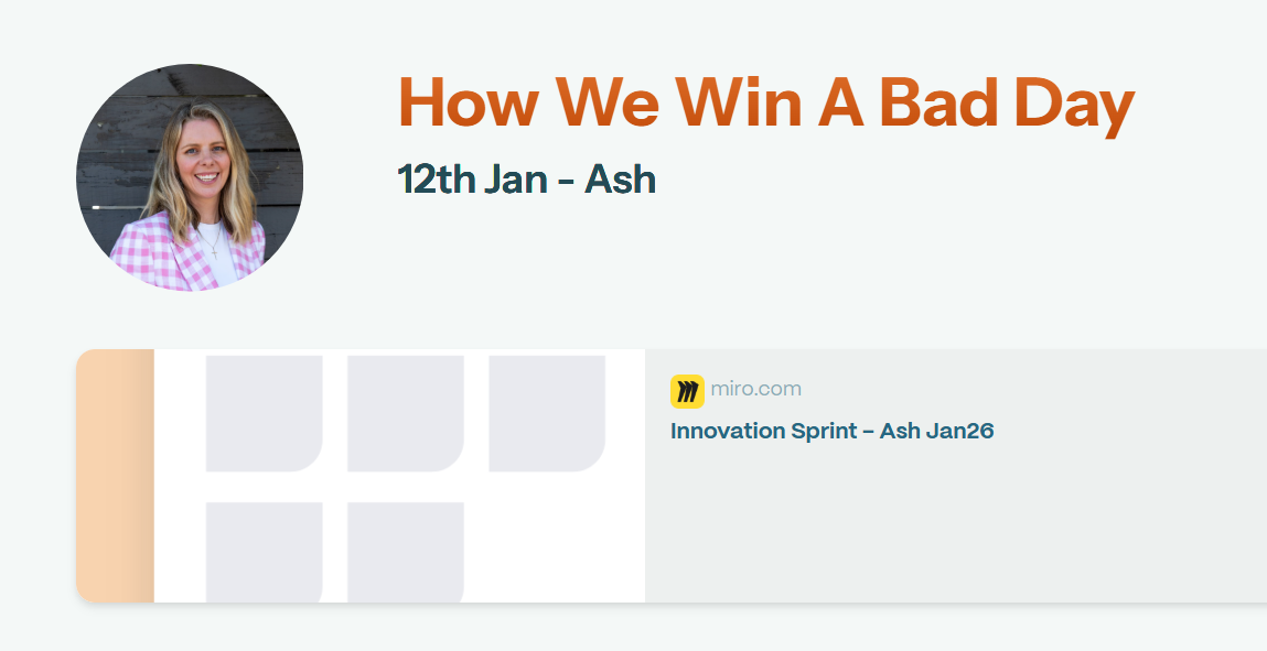 How We Win on a Bad Day